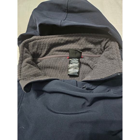Gerry Navy Softshell Jacket Sz L Bonded Fleece Backing Water Resistant - Picture 7 of 7